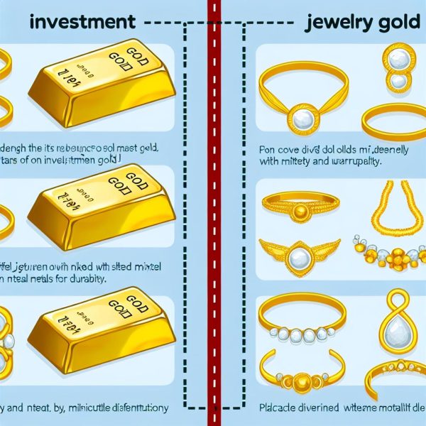 Vad är skillnaden mellan investeringsguld och smyckesguld?