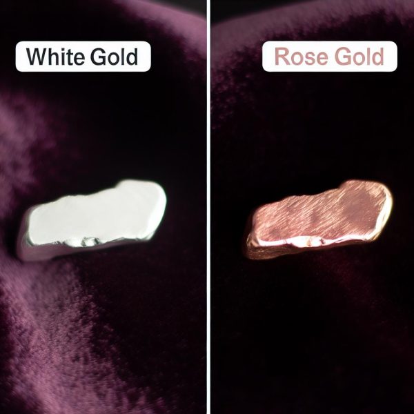Vad är skillnaden mellan vitt guld och roséguld?