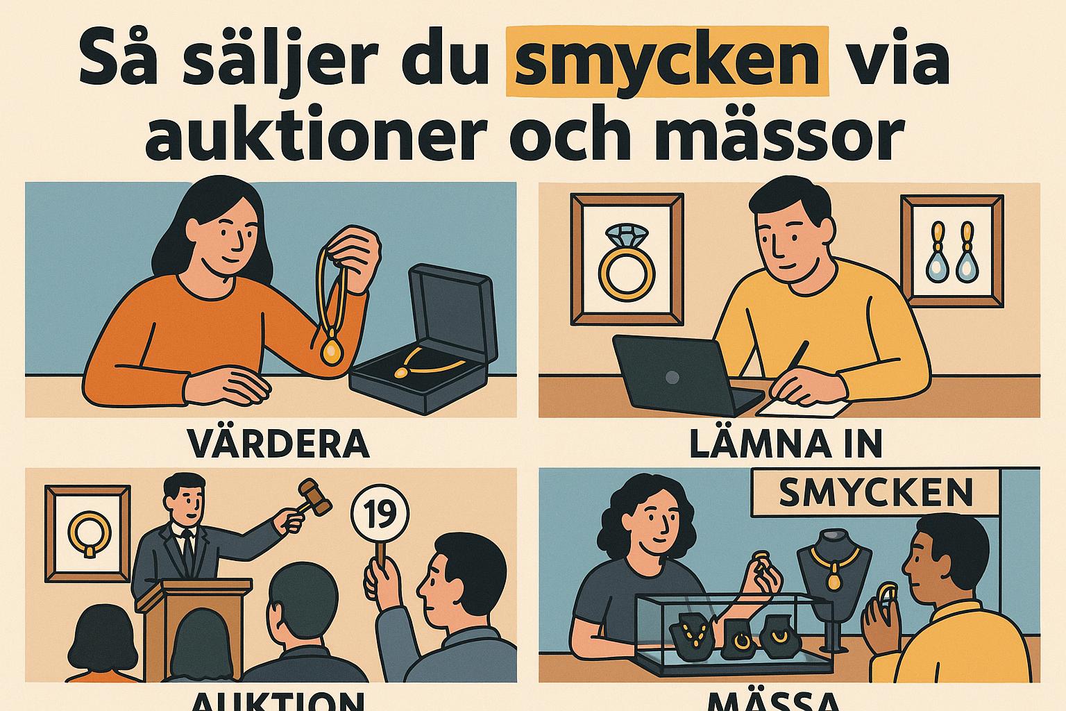 Så säljer du smycken via auktioner och mässor