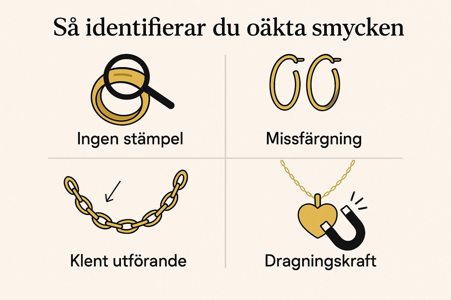 Så identifierar du oäkta smycken