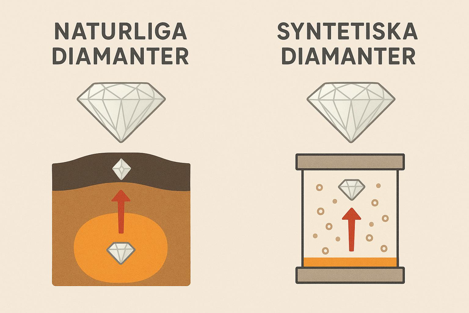 Vad är skillnaden mellan naturliga och syntetiska diamanter?