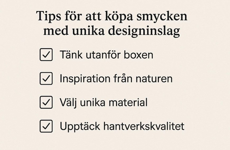 Tips för att köpa smycken med unika designinslag