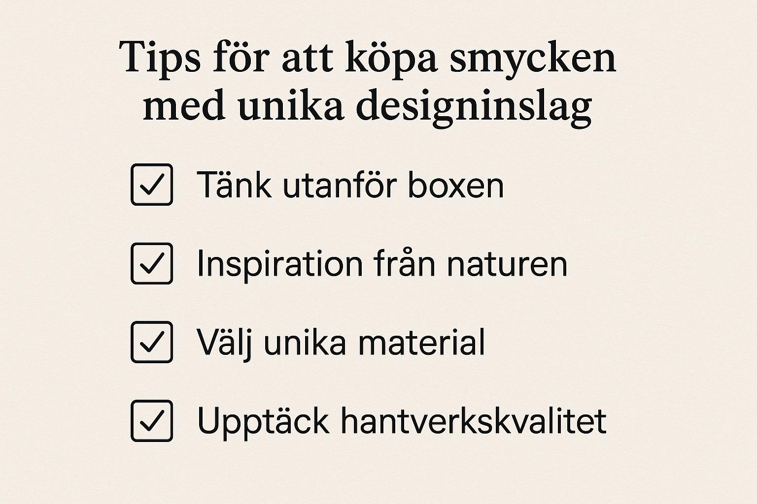 Tips för att köpa smycken med unika designinslag