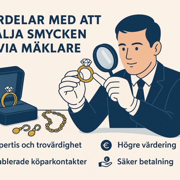 Vad är fördelarna med att sälja smycken via mäklare?