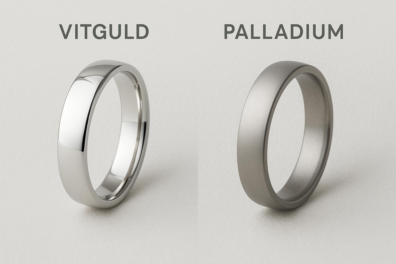 Vad är skillnaden mellan vitguld och palladium?